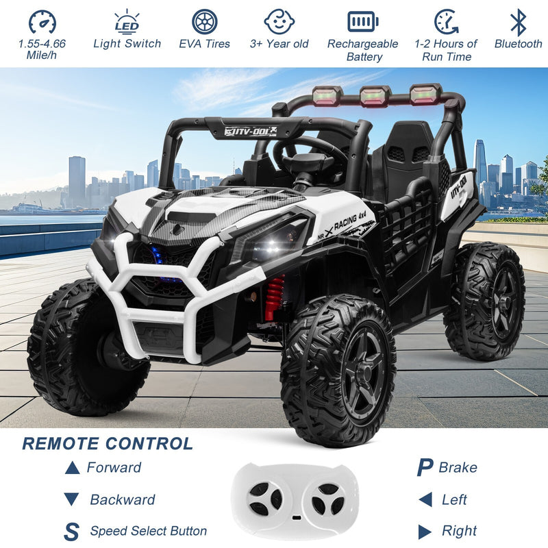 Electric Kids Ride-On 4WD/2WD UTV Truck with 24V Power, Bluetooth, and Music Features Magic Cars 4