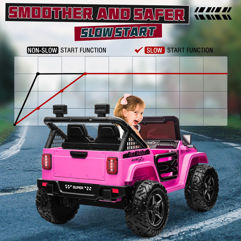 Kids Electric Ride-On Truck Car 24V 9AH Battery with 4WD/2WD Power - Purple Magic Cars 5