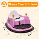 12V Kids Ride-On Bumper Car with Remote Control, 360° Spin and Flashing Lights for Toddlers Magic Cars 4