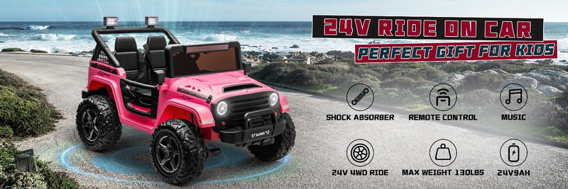 Kids Electric Ride-On Truck 24V 9AH Battery 4WD/2WD Off-Road Power Car Magic Cars 11