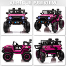 12V Electric Kids Ride-On Truck with Remote Control and 2 Seats Magic Cars 6