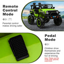 12V Electric Kids Ride-On Truck with Remote Control and 2 Seats, Green Magic Cars 4
