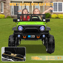 12V Electric Kids Ride-On Truck with Remote Control and 2 Seats, Green Magic Cars 6