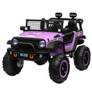 24V Electric Kids Ride-On Car with 2 Seats and 4WD/2WD Switch - Purple Magic Cars 0