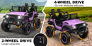 24V Electric Kids Ride-On Car with 2 Seats and 4WD/2WD Switch - Purple Magic Cars 14