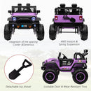 24V Kids Electric Ride-On Truck Purple 2-Seater Switchable 4WD/2WD Magic Cars 1