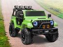 12V Electric Ride-On Jeep Truck for Kids 2-Seater with 3 Speeds Green Magic Cars 11