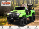 12V Electric Ride-On Jeep Truck for Kids 2-Seater with 3 Speeds Green Magic Cars 12