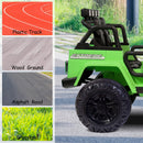 12V Electric Ride-On Jeep Truck for Kids 2-Seater with 3 Speeds Green Magic Cars 4