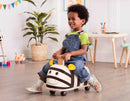 Zebra Wooden Ride-On Toy for Toddlers with Soft Seat and No Assembly Required Magic Cars 4