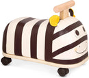 Zebra Wooden Ride-On Toy for Toddlers with Soft Seat and No Assembly Required Magic Cars 7