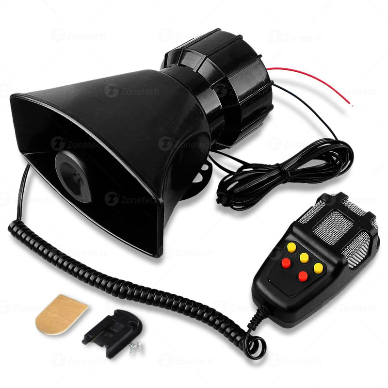 Tech 5-Tone Sound Car Siren with Mic and PA Speaker System for Emergency Vehicles Magic Cars Variant 0