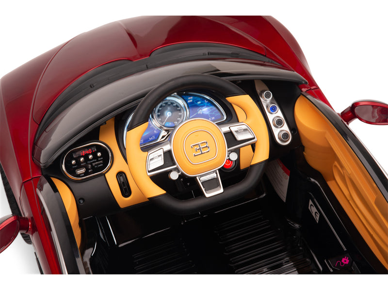 Bugatti Battery Powered RC Ride On Car W/Magic Cars® Wireless Parental Control