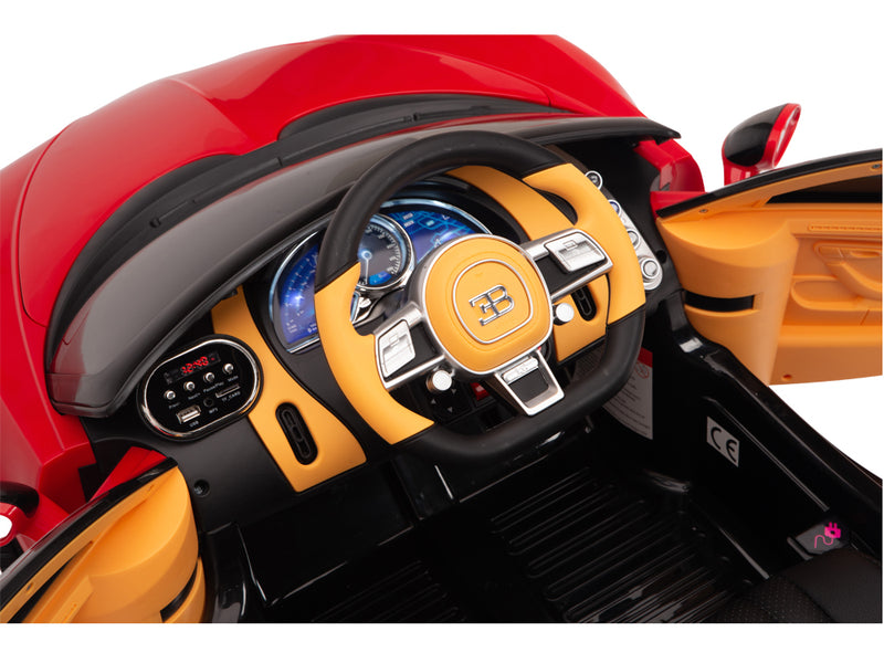 Bugatti Battery Powered RC Ride On Car W/Magic Cars® Wireless Parental Control