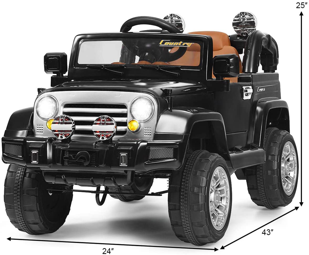 12V 2WD Ride On Jeep Car with Manual and Remote Control Options