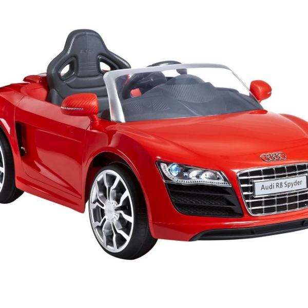 12V Audi R8 Spyder Battery Powered SUV Ride On Car in Red and White