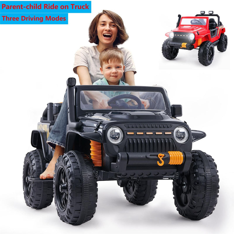 Remote Control Electric Ride-On Truck for Kids with Parent Seat and FM