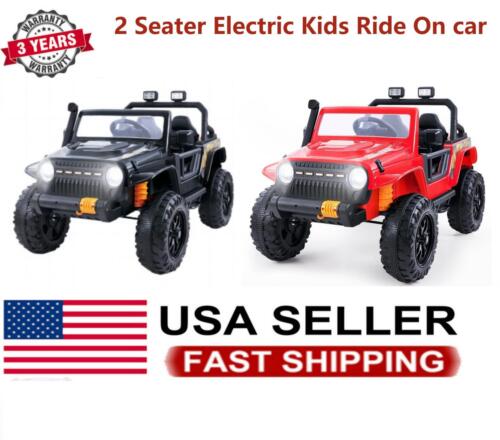 2 Battery Rides 12V Battery Powered 2 Seater Kids Ride On Truck with Remote Control