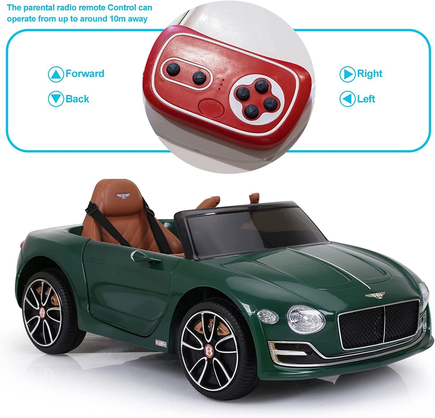 12V Battery Powered Bentley Style Electric Car with Remote Control for