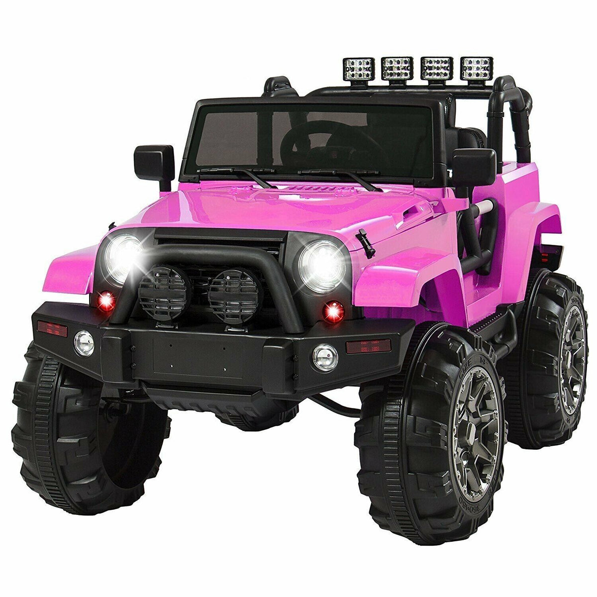12V Battery Powered Jeep Toddler Ride On Toy with Remote Control and L