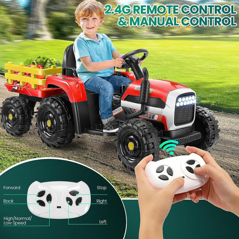 Remote control ride on tractor discount