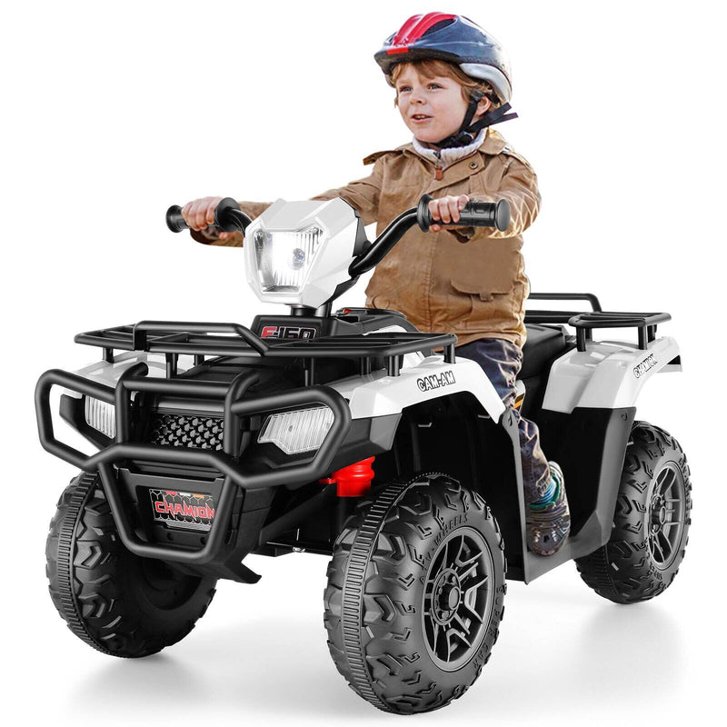Electric 4 Wheeler Quad for Kids with 12V Battery and Dual 30W Motors