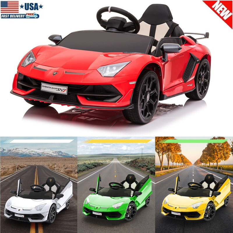 12v Inflatable Electric Ride 12V Electric Ride On Car for Kids with Remote Control - Perfect Christ