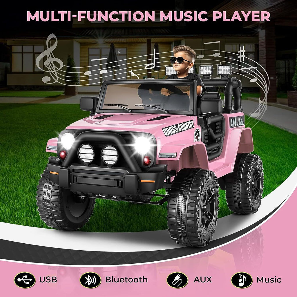 12v Inflatable Electric Ride 12V Electric Ride On Car for Kids with Spring Suspension & Remote Cont