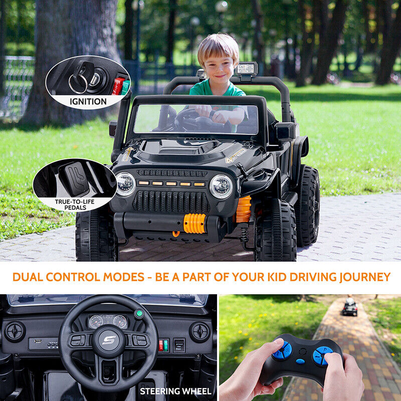 Remote Ride On Trucks 12V Kids Electric Ride On Truck with Remote Control and Parent Seat