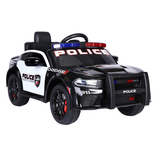 12V Kids Ride-On Police Car with Remote Control - Licensed Dodge Charg