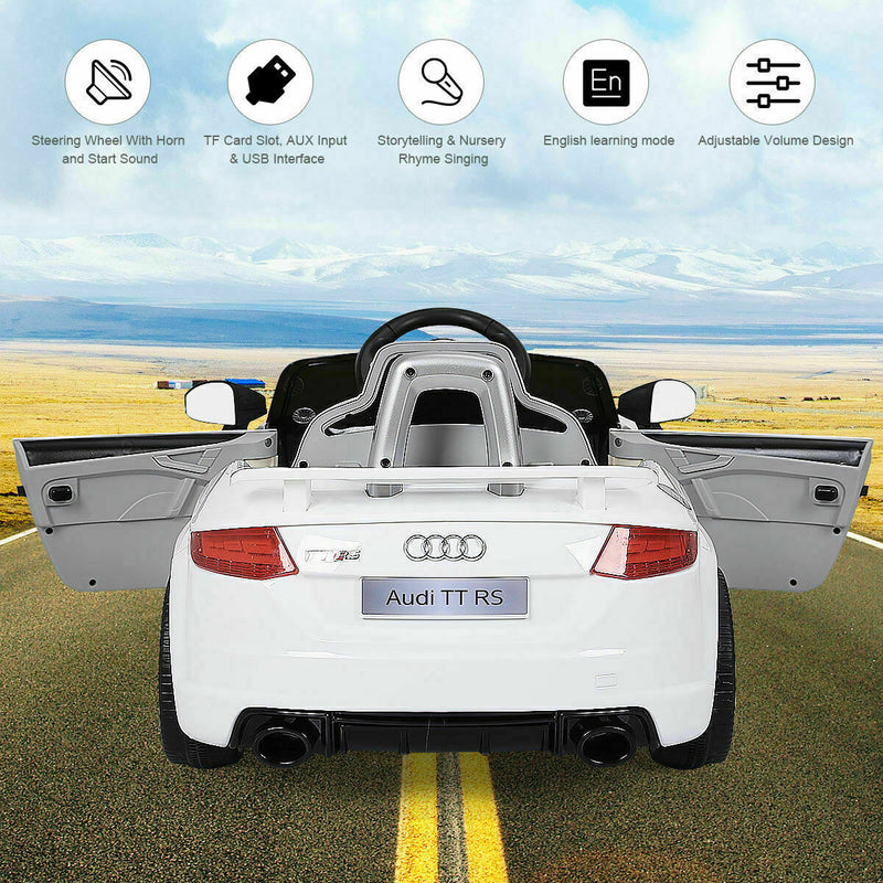 12V Licensed Audi TT RS Electric Ride On Car with Remote Control for K