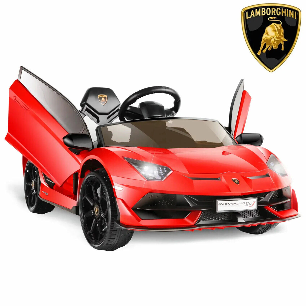 Magic Cars® 12V Lamborghini Aventador Style SVJ Ride-On Car for Kids -