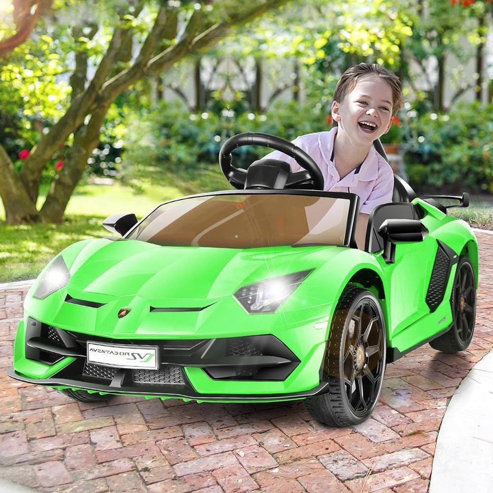 12V Licensed Lamborghini Aventador SVJ Electric Ride-On Car for Kids: