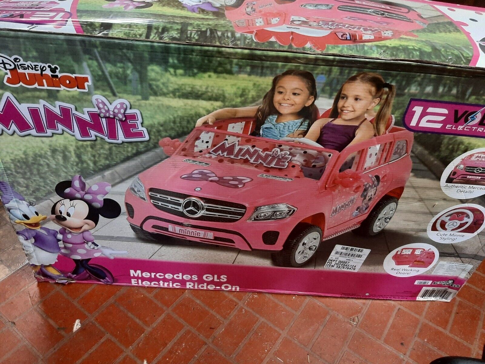 12V Minnie Mouse Mercedes Benz RideOn Car for Kids