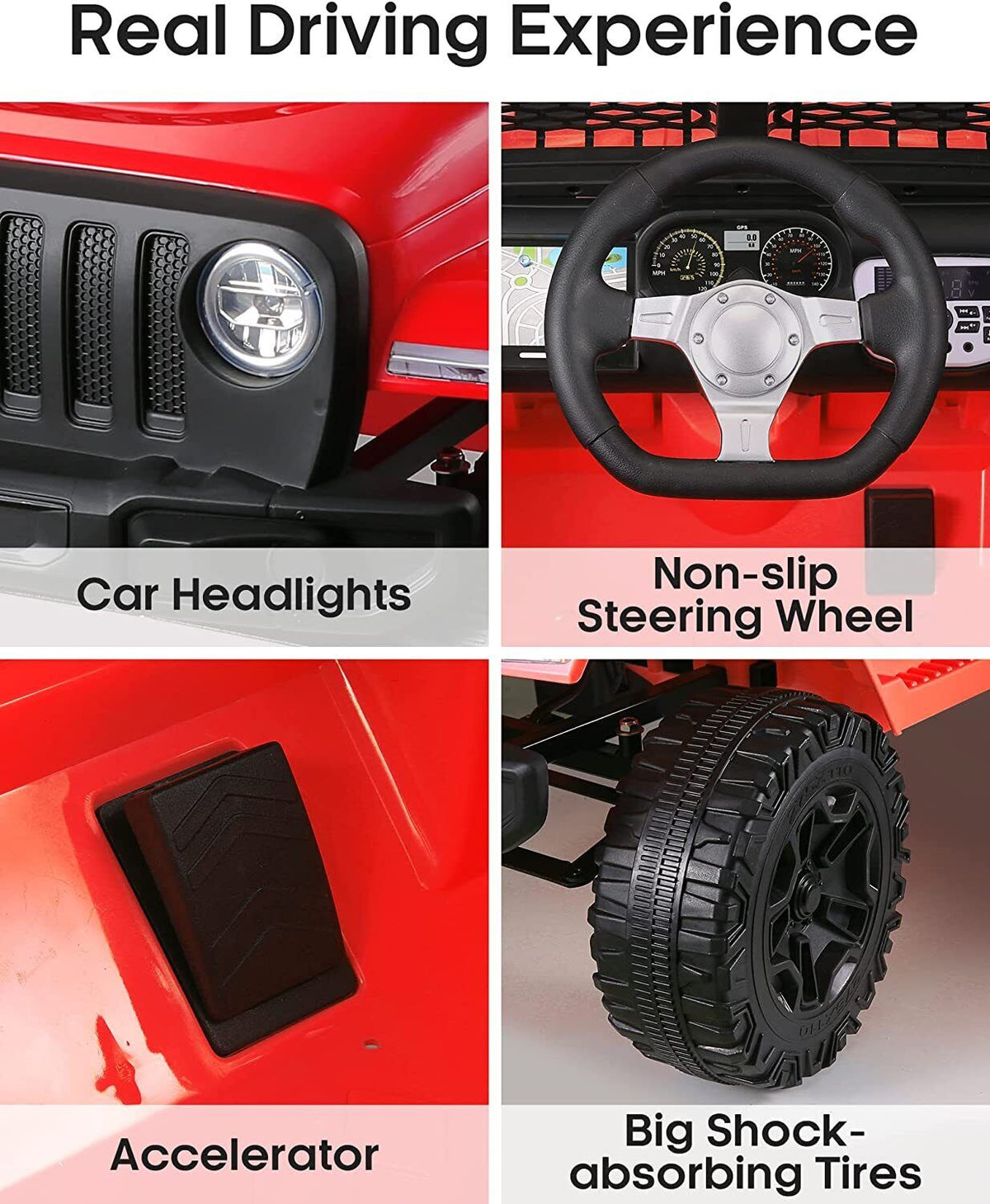 12V Electric Jeep Truck for Kids with Remote Control MP3 Player