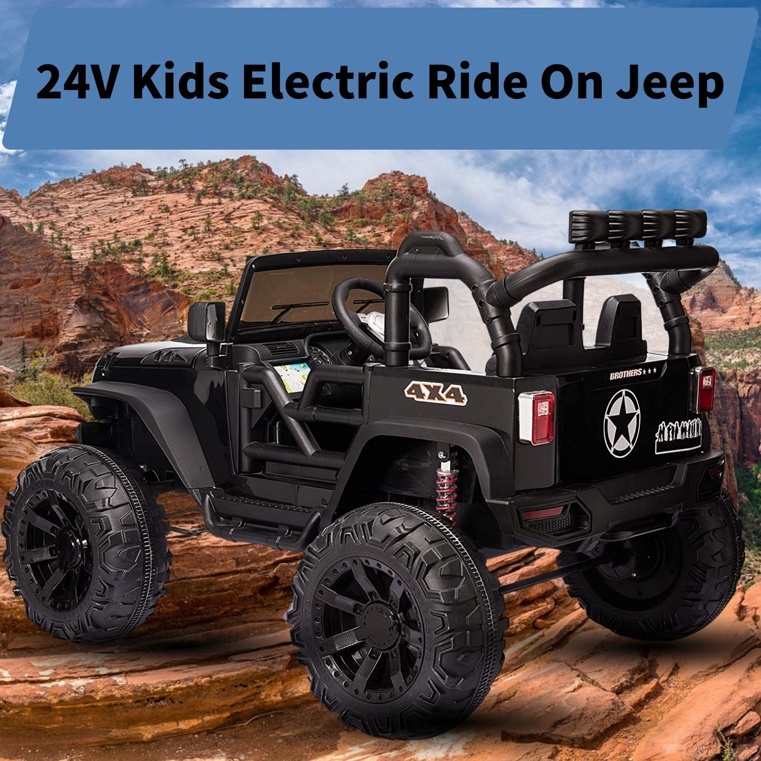 2 Seater Kids Ride On Truck Car with Remote Control and Powerful 200W