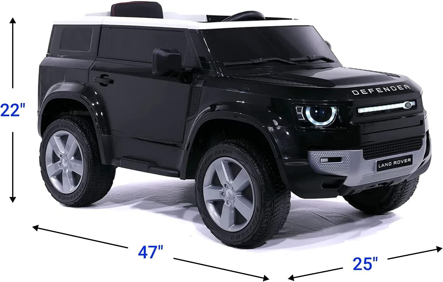 2023 Land Rover Defender Kids Ride-On Truck with Remote Control and 12