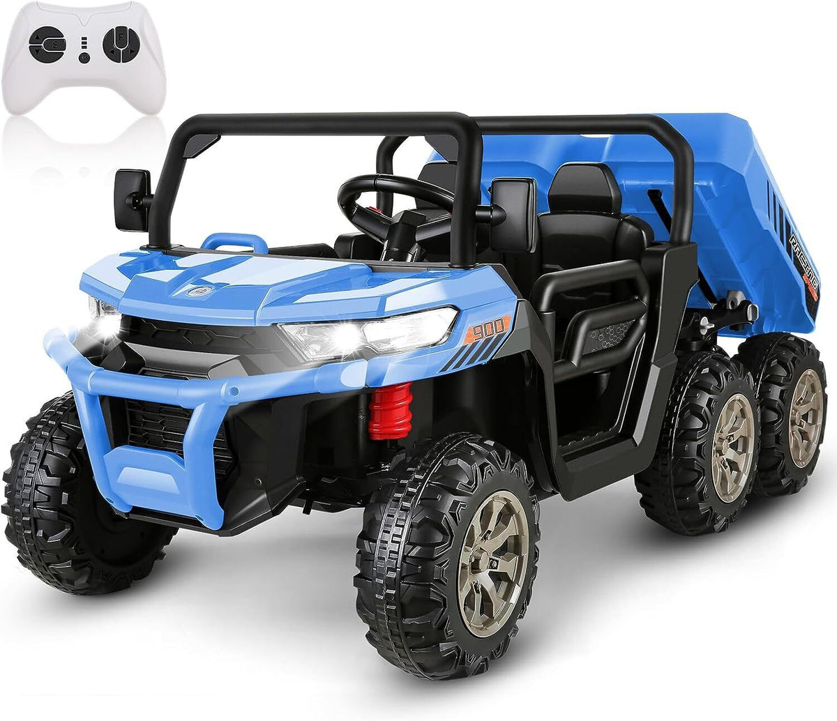24V 4WD Electric UTV Dump Truck Car for Kids with Dump Bed Seater