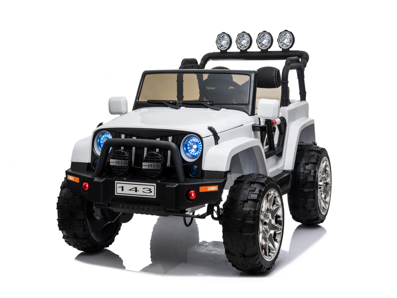 2 Seater 24 Volt 4x4 Electric Ride On Jeep Style Rubber Tires Fully Loaded Truck ATV UTV For Kids W/Magic Cars® Wireless Parental Control