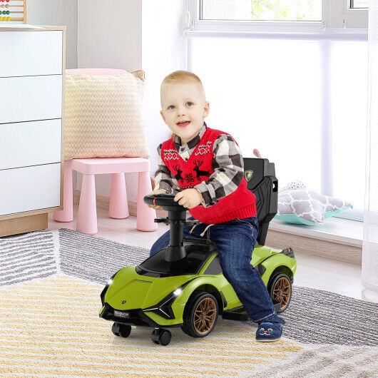 lamborghini baby stroller price 3-in-1 Licensed Lamborghini Ride-On Toy Stroller in Green