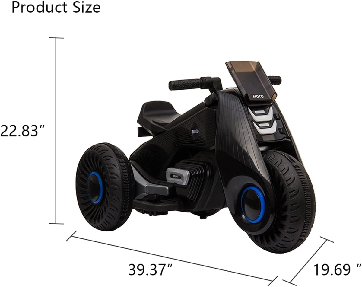 3-Wheel Double Drive Electric Bike for Kids 6V Ride-On Motorcycle