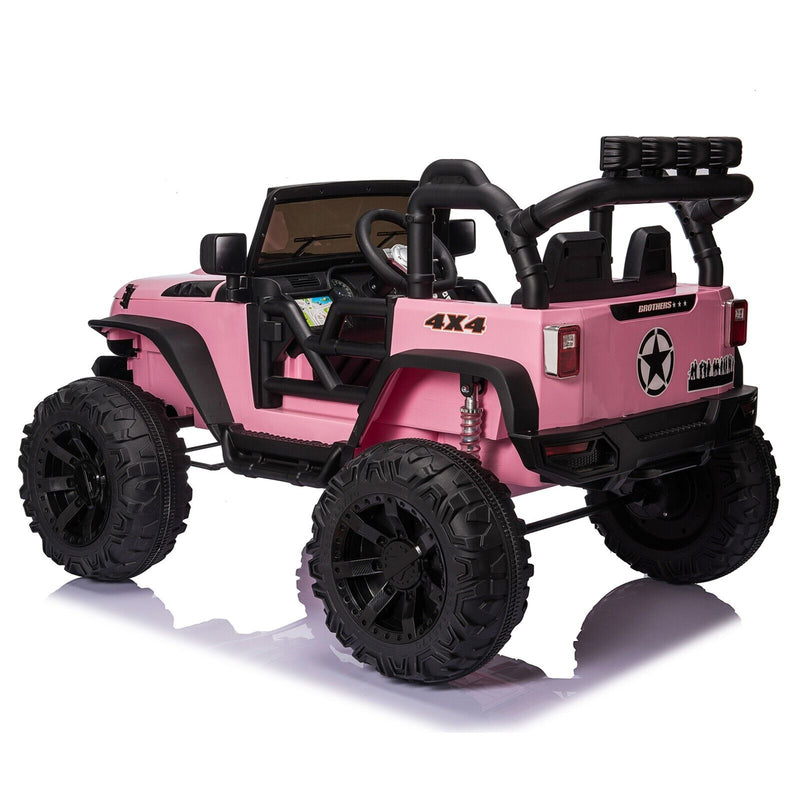 Power wheel pink jeep best sale