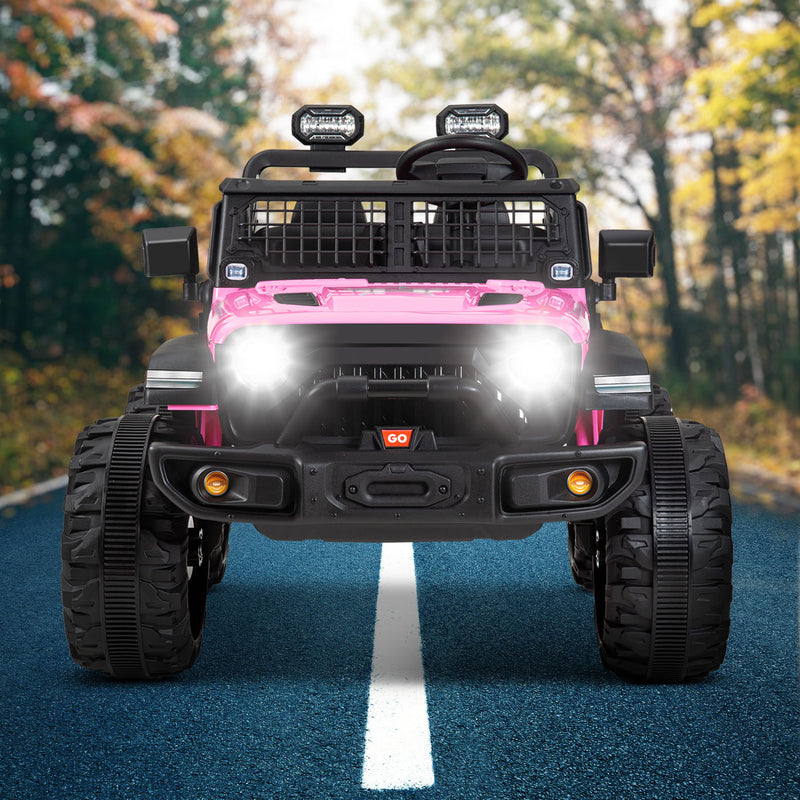 Kimbosmart Electric 24V All-Terrain Children's Ride-On Truck with MP3 Player, LED Lights, and Remote Control