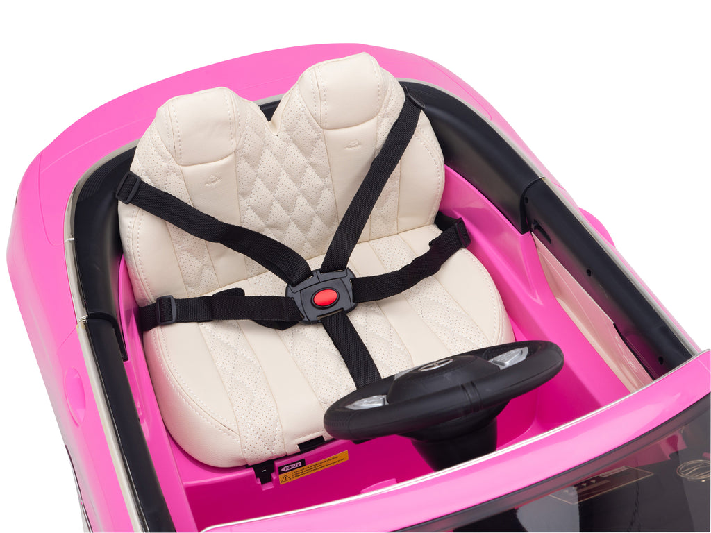 Pink Princess Mercedes Ride On Car For Girls W/Magic Cars® Wireless Pa