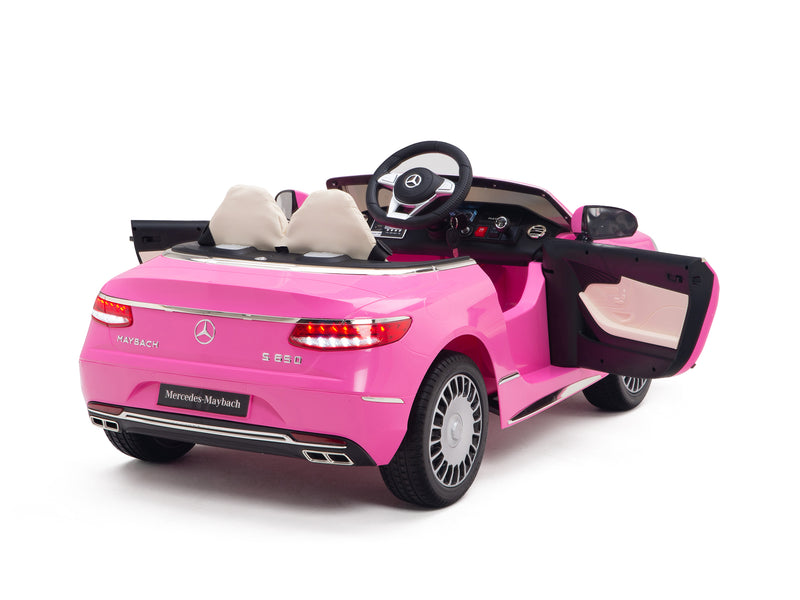 Pink Princess Mercedes Ride On Car For Girls W/Magic Cars® Wireless Parental Control