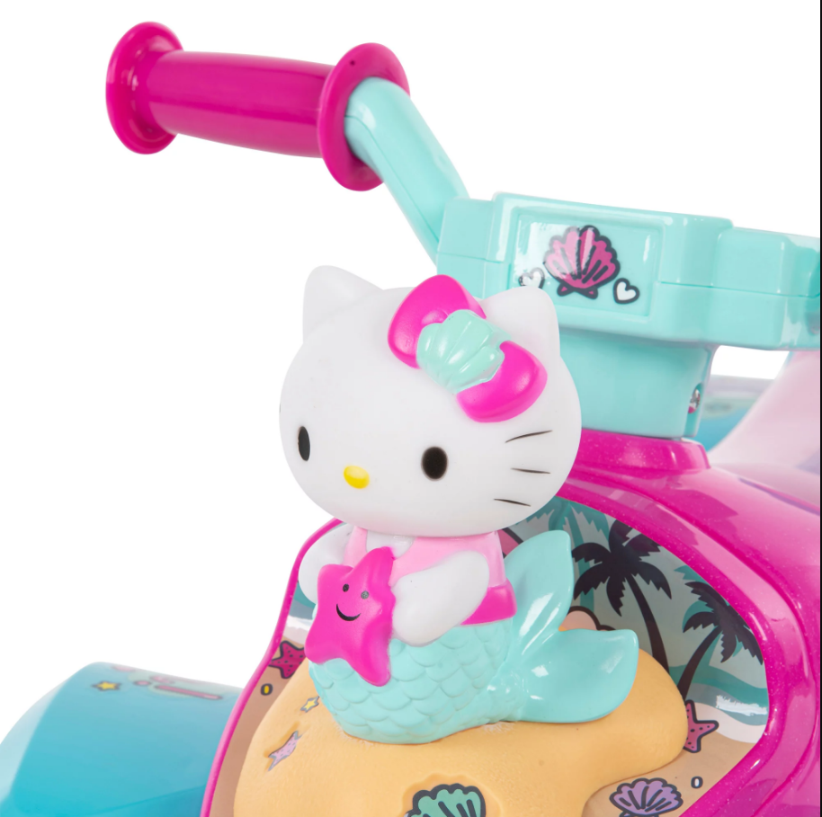 Adorable Pink Hello Kitty 4 Wheeler Electric Ride-On Car with Bubble B