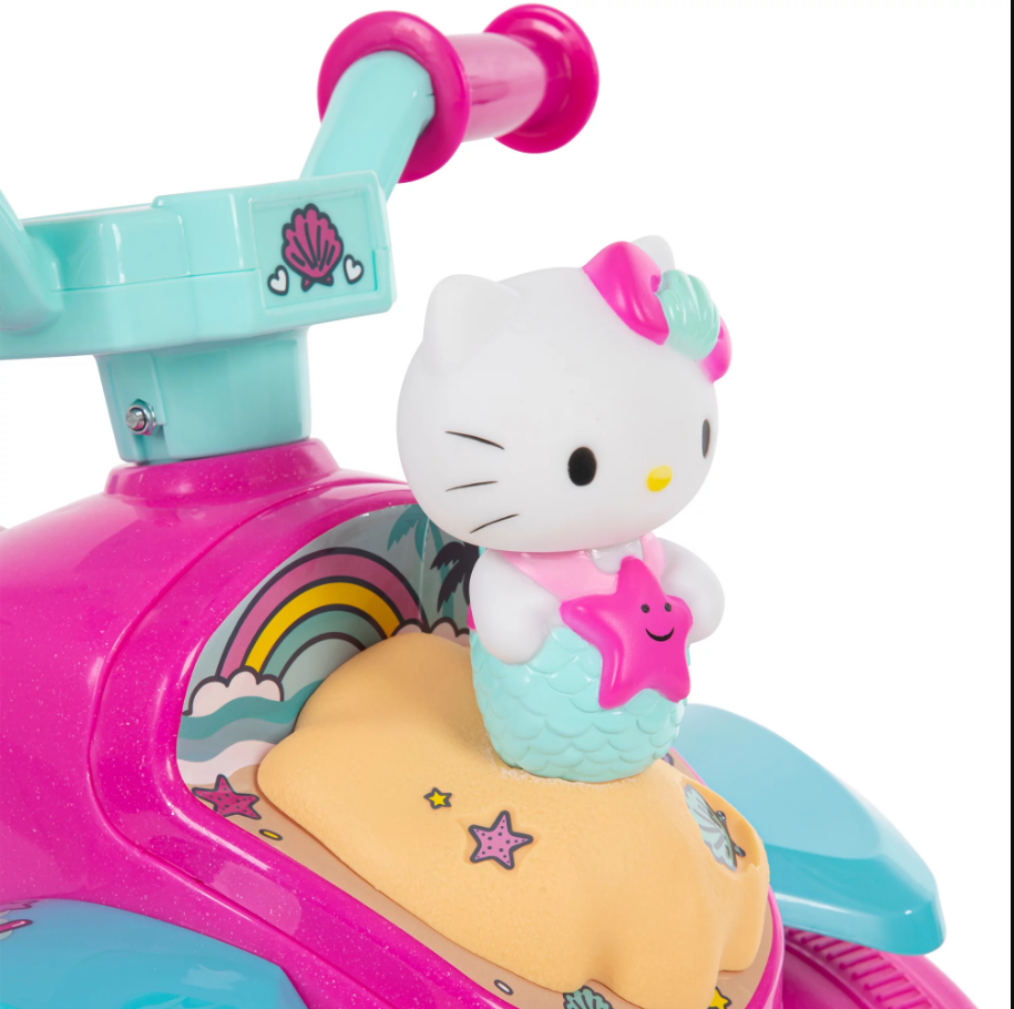 Adorable Pink Hello Kitty 4 Wheeler Electric Ride-On Car with Bubble B
