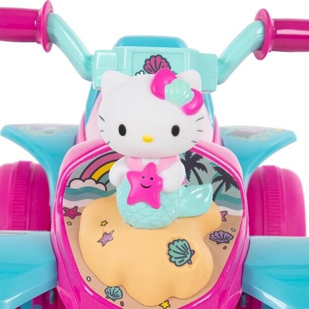 Adorable Pink Hello Kitty 4 Wheeler Electric Ride-On Car with Bubble B