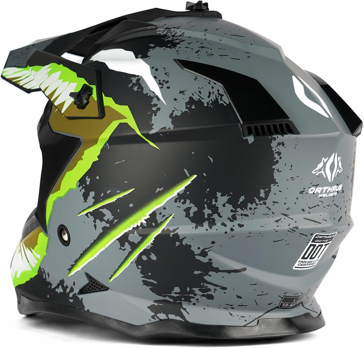 Advanced Off-Road Helmet for Adult ATV and Motorcycle Riders: Optimal Safety and Performance, Men's, Size: One size