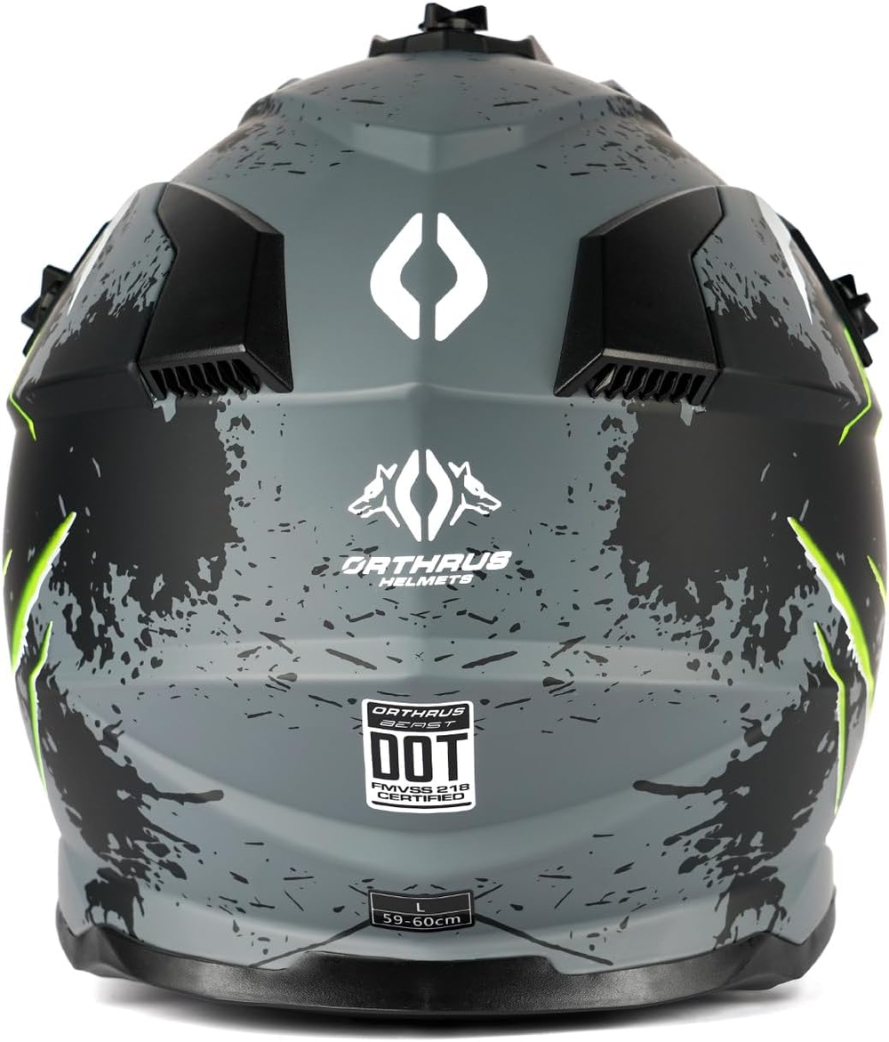 Advanced Off-Road Helmet for Adult ATV and Motorcycle Riders: Optimal Safety and Performance, Men's, Size: One size